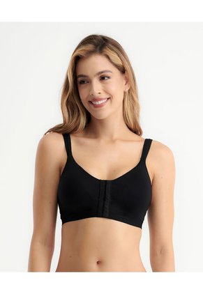 Brasier Broche Frontal Tipo Top Cubrimiento Alto Negro ST Even 49370