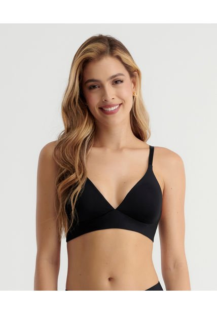 Brasier Realce Natural Tipo Top Copas Removibles Cargaderas Ajustables Negro ST Even 49320