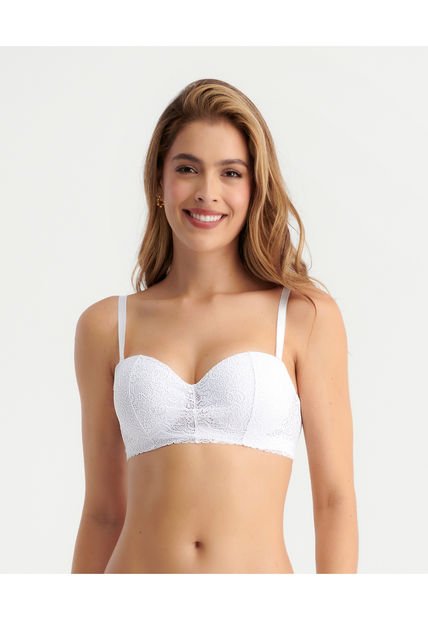 Brasier Realce Medio Tipo Strapless Con Varillas Cargaderas Graduables Y Removibles Blanco ST Even 49230