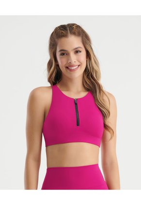 Top Deportivo Con Copas Cierre Frontal Fucsia ST Even 68156
