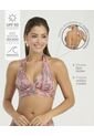Top De Baño Tipo Halter Realce Medio Estampado Salmon St Even 900048 de St Even