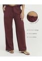 Pantalón Corte Recto Tiras Ajustables Granate St Even 99997 de St Even