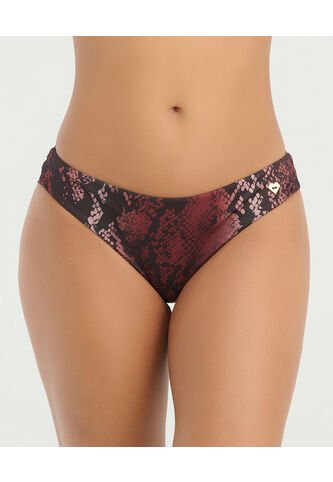 Panty De Baño Semidescaderado Doble Faz Estampado Vinotinto St Even 900082 St Even