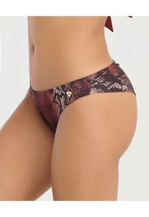 Panty De Baño Semidescaderado Doble Faz Estampado Vinotinto St Even 900082