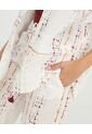 Pantalon Corte Recto Tiras Ajustables Ivory St Even 900117 de St Even