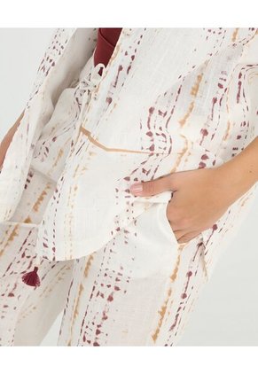 Pantalon Corte Recto Tiras Ajustables Ivory St Even 900117