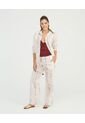 Pantalon Corte Recto Tiras Ajustables Ivory St Even 900117 de St Even