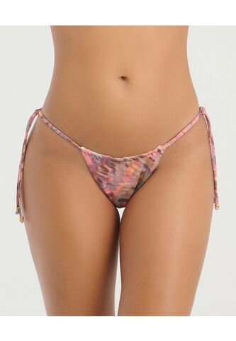 Panty De Baño Tiro Bajo Ajuste Graduable Estampado Salmon St Even 900032 St Even