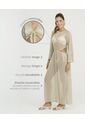Vestido Largo Semitransparente Dorado St Even 900157 de St Even