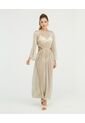 Vestido Largo Semitransparente Dorado St Even 900157 de St Even