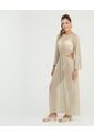Vestido Largo Semitransparente Dorado St Even 900157 de St Even