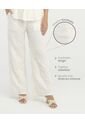 Pantalon Detalles Bordados Pretina Elastica Ivory St Even 900067 de St Even