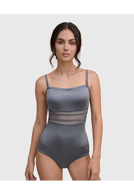 Vestido De Baño Entero | Copas Fijas | Control De Abdomen