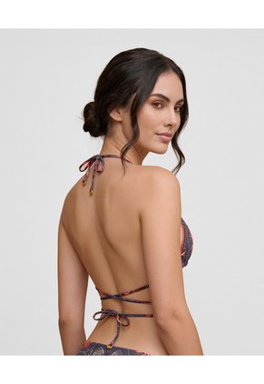 Top De Baño Triangular | Con Copas Suaves | Anudar En Cuello Y Espalda