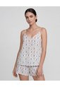 Pijama Short Con Blusa Escote En V Y Tiras Ajustables Azul | St. Even de St Even