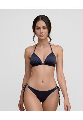 Top De Baño Triangular | Copas Removibles| Anudar En Cuello Y Espalda