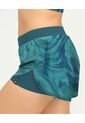 Short Deportivo Silueta Amplia Con Short Interno Estampado Verde Azul St Even 68434 de St Even