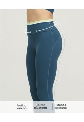 Pantalón Deportivo Tipo Leggins Silueta Ajustada Azul Petróleo  St Even 68428