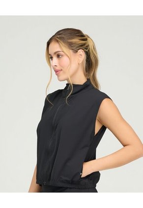 Chaleco Deportivo Cuello Alto Cremallera Frontal Negro St Even 68283