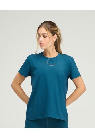 Camiseta Deportiva Cuello Redondo Silueta Holgada Azul Petróleo  St Even 68463 St Even