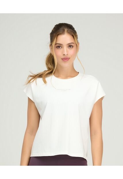 Camiseta Deportiva Cuello Redondo Silueta Holgada Ivory St Even 68443