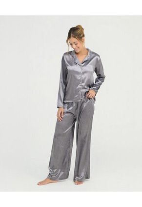 Pijama Pantalón Camisa Manga Larga Gris St Even 18758
