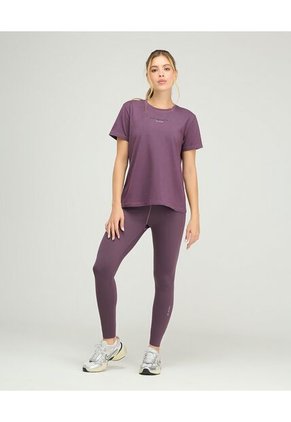 Camiseta Deportiva Cuello Redondo Silueta Holgada Berenjena St Even 68463