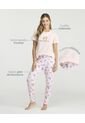Pijama De Pantalón Estampado Frontal Silueta Ajustada Blush Claro St Even 18818 de St Even