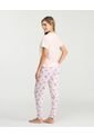 Pijama De Pantalón Estampado Frontal Silueta Ajustada Blush Claro St Even 18818 de St Even