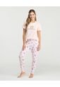 Pijama De Pantalón Estampado Frontal Silueta Ajustada Blush Claro St Even 18818 de St Even