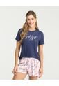 Pijama De Short Camisa Manga Corta Short Con Pretina Azul St Even 18804 de St Even