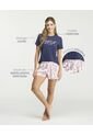 Pijama De Short Camisa Manga Corta Short Con Pretina Azul St Even 18804 de St Even