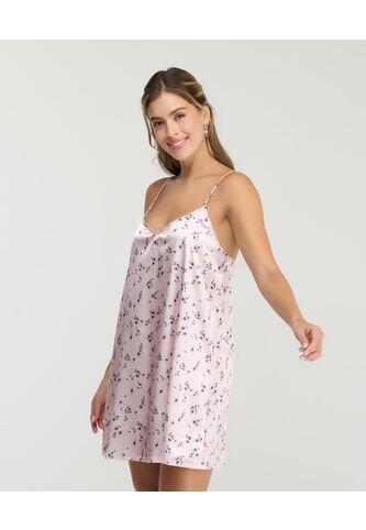 Pijama Batola Tiras Ajustables Tejido Plano Satinado Rosado St Even 18805 St Even