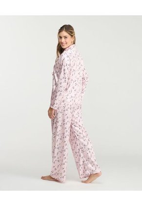 Pijama De Pantalón Botones Frontales Pretina Elástica Rosado St Even 18808
