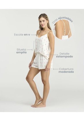 Pijama Batola Tiras Ajustables Silueta Amplia Marfil St Even 187844