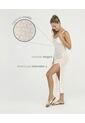 Vestido Largo En Malla Aperturas Laterales Marfil St Even 99897 de St Even