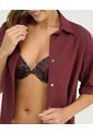 Camisa De Botones Manga Corta Botones Frontales Granate St Even 99957 de St Even