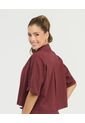 Camisa De Botones Manga Corta Botones Frontales Granate St Even 99957 de St Even