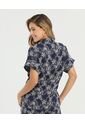 Camisa Manga Rodada Detalles Bordados Azul St Even 900057 de St Even