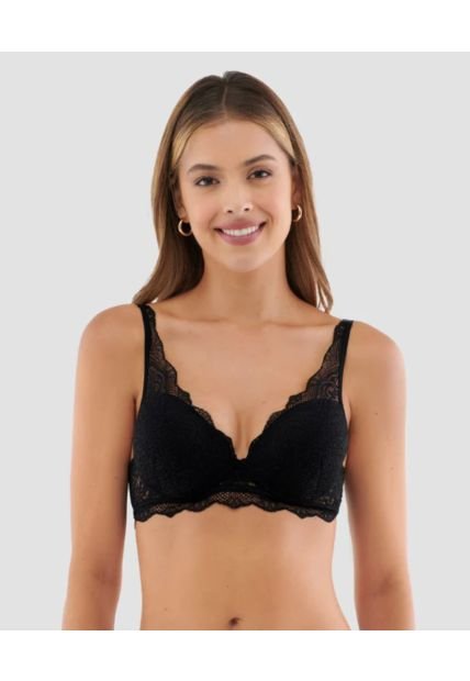 Brasier Realce Medio Cubrimiento Alto Cargaderas Fijas Cargaderas Graduables Negro ST Even 49250