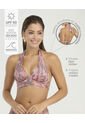 Top De Baño Tipo Halter Realce Medio Estampado Salmon St Even 900048 de St Even