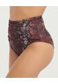 Panty De Baño Tiro Alto Control De Abdomen Estampado Vinotinto St Even 900084 de St Even