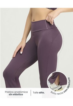 Pantalón Deportivo Tipo Leggins Silueta Ajustada Berenjena St Even 68258