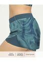 Short Deportivo Silueta Amplia Con Short Interno Estampado Verde Azul St Even 68434 de St Even