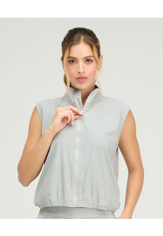 Chaleco Deportivo Cuello Alto Cremallera Frontal Gris St Even 68283 St Even