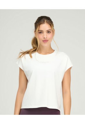Camiseta Deportiva Cuello Redondo Silueta Holgada Ivory St Even 68443
