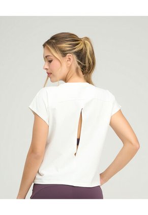 Camiseta Deportiva Cuello Redondo Silueta Holgada Ivory St Even 68443