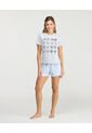 Pijama De Short Camisa Manga Corta Estampado Azul St Even 18824 de St Even