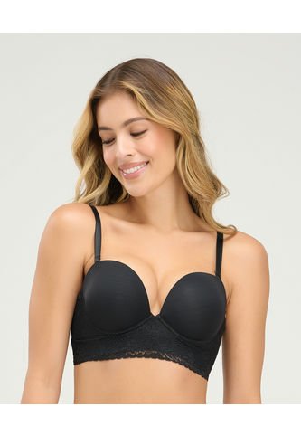 Brasier Tipo Balconette Escote Profundo Negro ST Even 49450 St Even