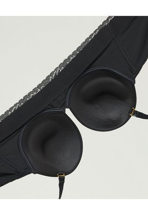 Brasier Tipo Balconette Escote Profundo Negro ST Even 49450